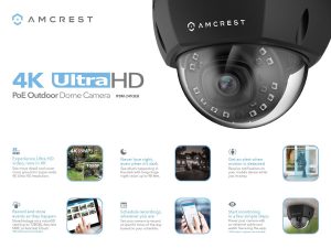 Amcrest UltraHD 4K (8MP) Dome POE IP Camera Ultra HD