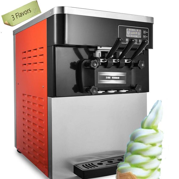 Happybuy Soft Ice Cream Machine Commercial 3 Flavors 2200W