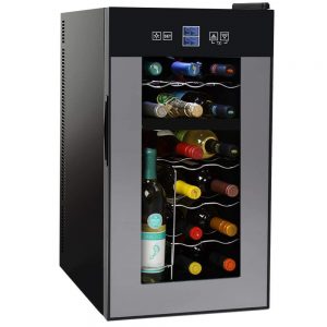 NutriChef PKTEWCDS1802 18 Bottle Dual Zone Thermoelectric Wine Cooler
