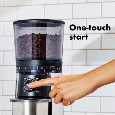 Oxo Brew Conical Coffee Grinder one touch start