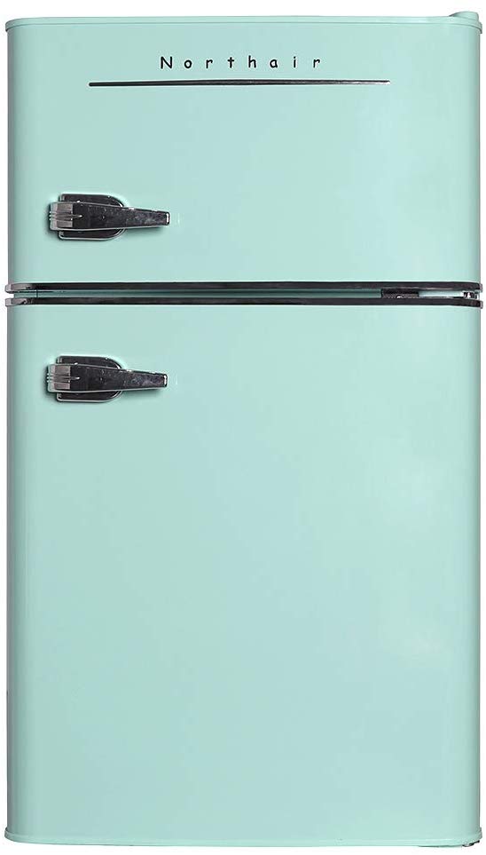 Northair 2-Door Mini Refrigerator with Handle, 3.2 Cubic Feet