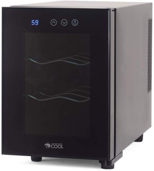 Commercial Cool CCWT060TB Thermal Electric 6 Bottle Wine Cellar