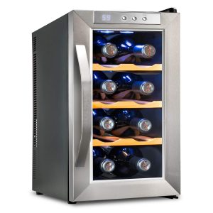 Ivation Premium Stainless Steel 8 Bottle Thermoelectric Vertical Wine Cooler