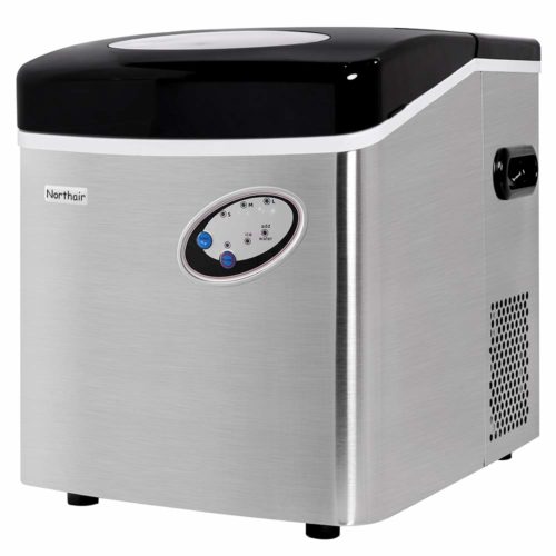 Northair 574ZB021 Portable Automatic Stainless Steel Ice Maker,48lbs