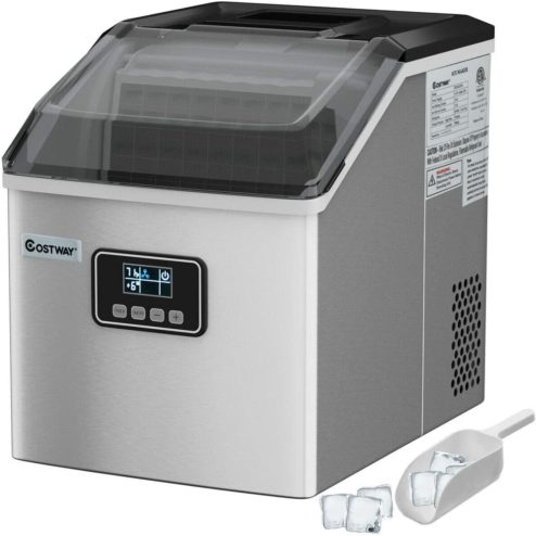 Costway Ice Maker 48lb Stainless Steel LCD Display
