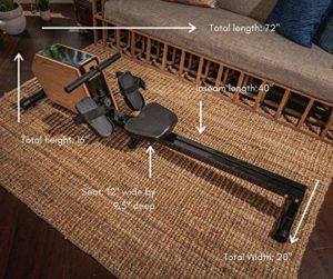 mindful living solid wood and steel rowing machine