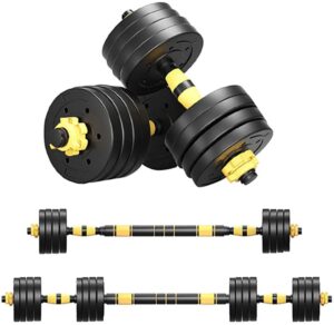 BRADEM Adjustable Weights Dumbbells Set, 22, 44, 66, 88, 110Lbs