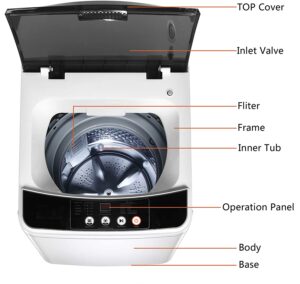 Jeerbly Portable Washing Machine with Spin Dryer Parts