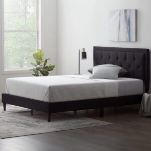 LUCID Upholstered Bed with Diamond Tufted Headboard