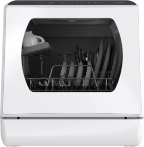 Hermitlux Countertop Portable Dishwasher with 5 Washing Programs