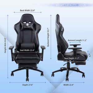 Blue Whale Killabee Gaming Chair Measurements