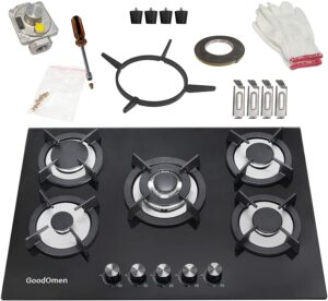GoodOmen 30 Inches Dual Fuel 5 Sealed Burners Gas Stove