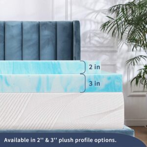 IULULU mattress topper gel memory foam bed topper