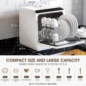 Karlxtom Portable Countertop Dishwasher Interior