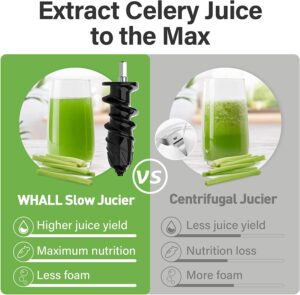 WHALL Slow Masticating Juicer