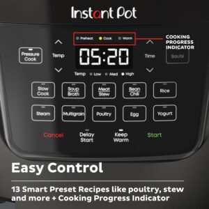 Instant Pot RIO Wide Base, 7.5 Qt 7-in-1 Electric Multi-Cooker Whisperquiet Steam