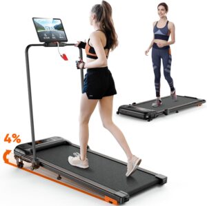 YGZ Treadmill with Incline, Foldable Walking Pad Under Desk, 2.5HP
